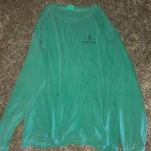 Green long sleeve Christmas shirt